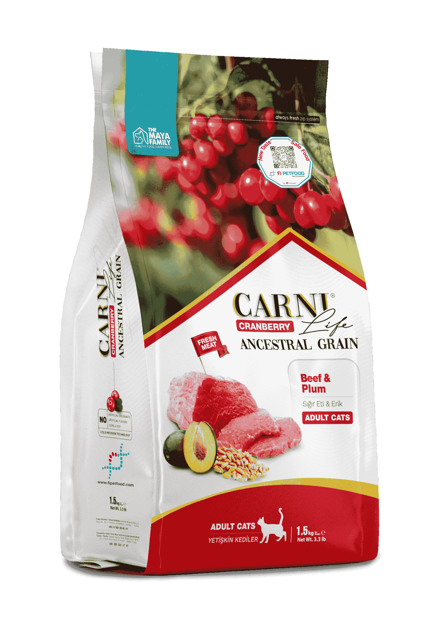 CARNI LIFE CRANBERRY ANCESTRAL GRAIN KEDİ SIĞIR & ERİK YETİŞKİN
