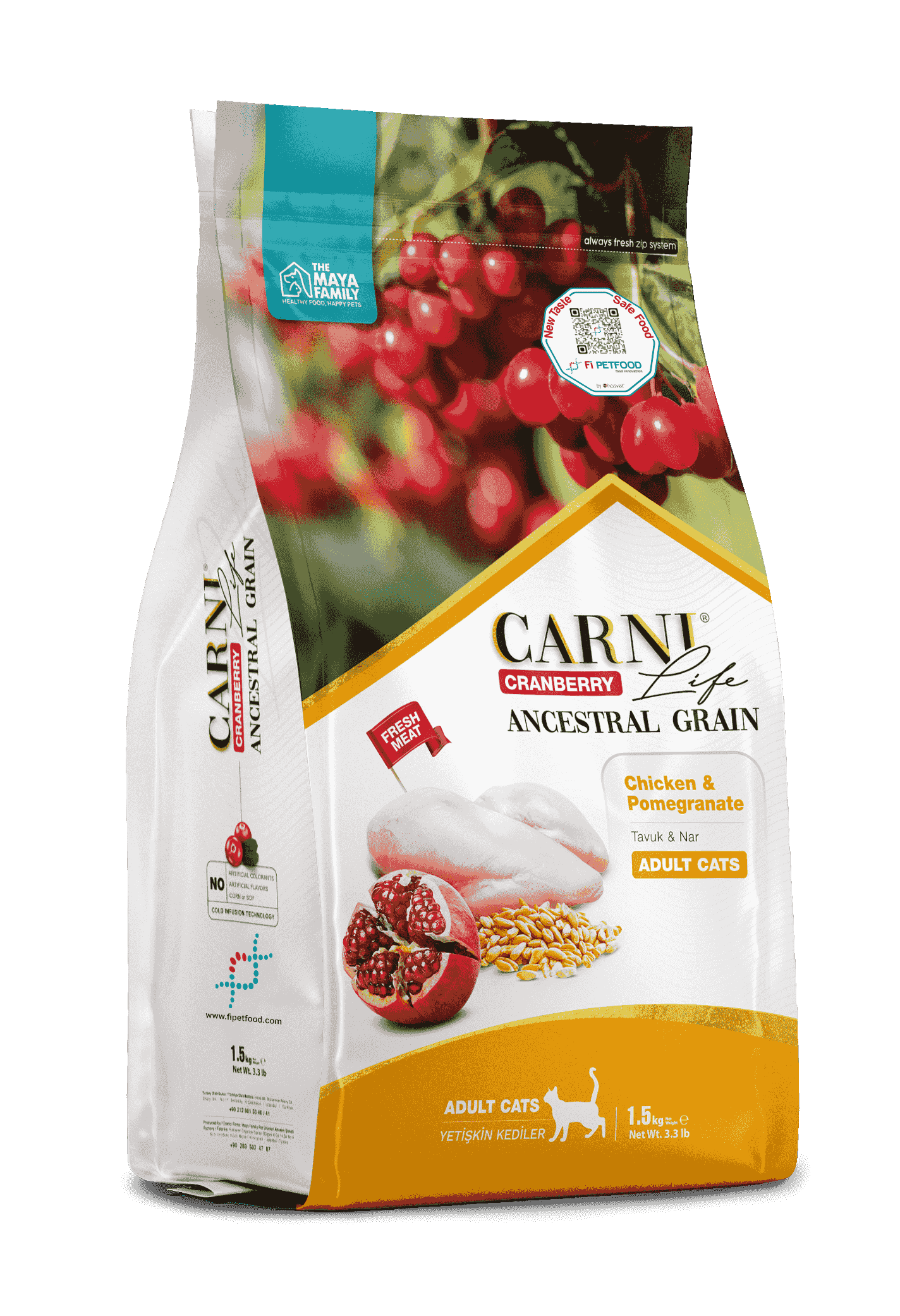 CARNI LIFE CRANBERRY ANCESTRAL GRAIN KEDİ TAVUK & NAR YETİŞKİN 