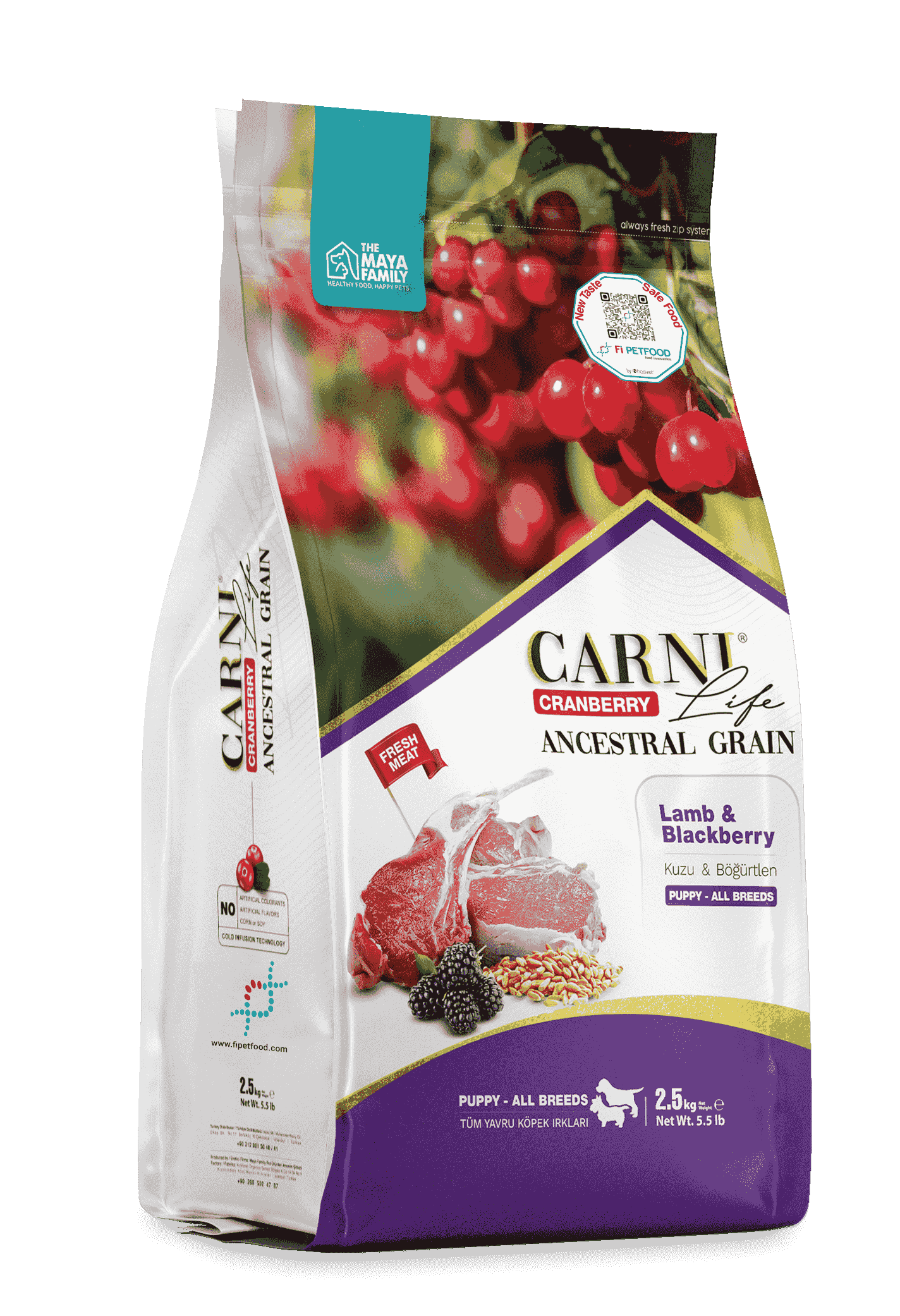 CARNI LIFE CRANBERRY ANCESTRAL GRAIN KÖPEK KUZU & BÖĞÜRTLEN PUPPY TÜM IRKLAR 