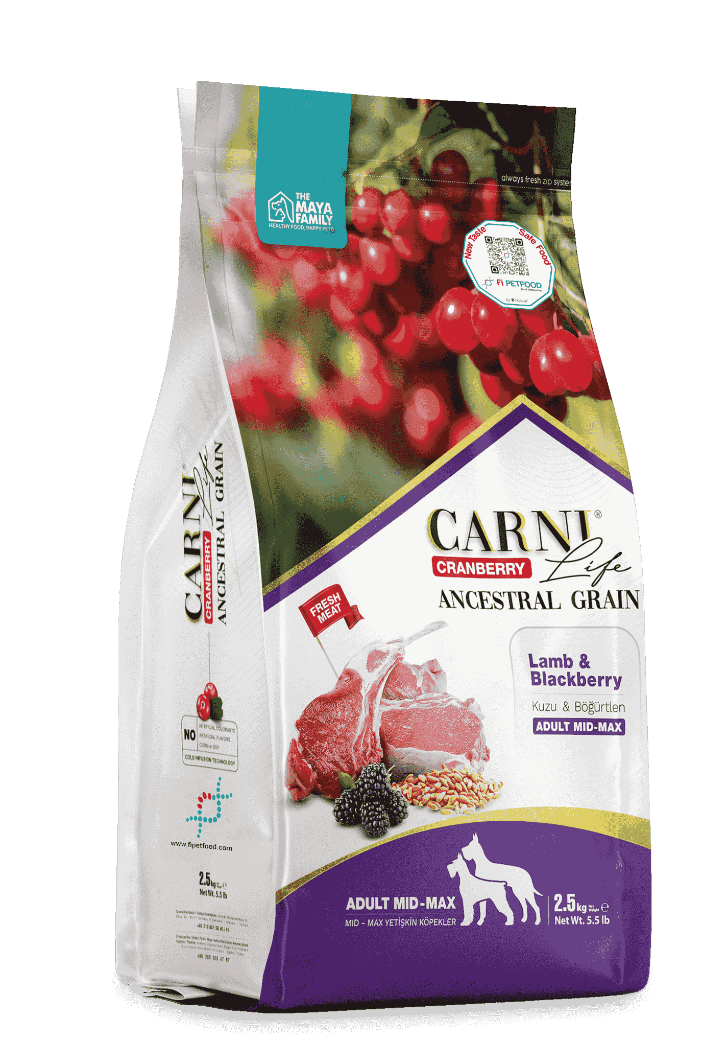 CARNI LIFE CRANBERRY ANCESTRAL GRAIN KÖPEK KUZU & BÖĞÜRTLEN YETİŞKİN MEDIUM & MAXI 