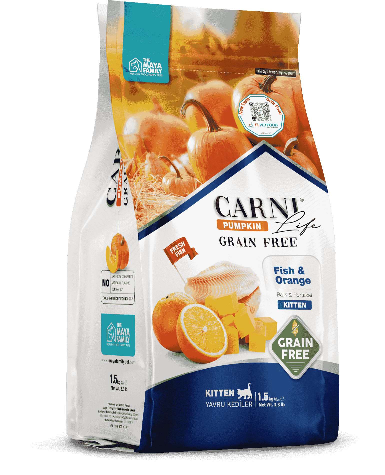 CARNI-LIFE PUMPKIN GRAIN FREE FISH ORANGE KITTEN
