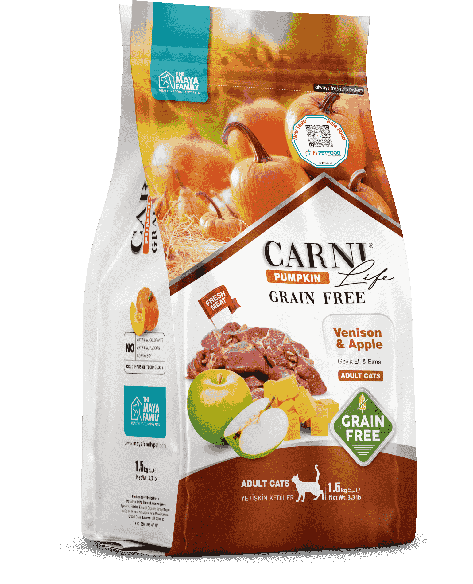CARNI-LIFE PUMPKIN GRAIN FREE VENISION APPLE ADULT 