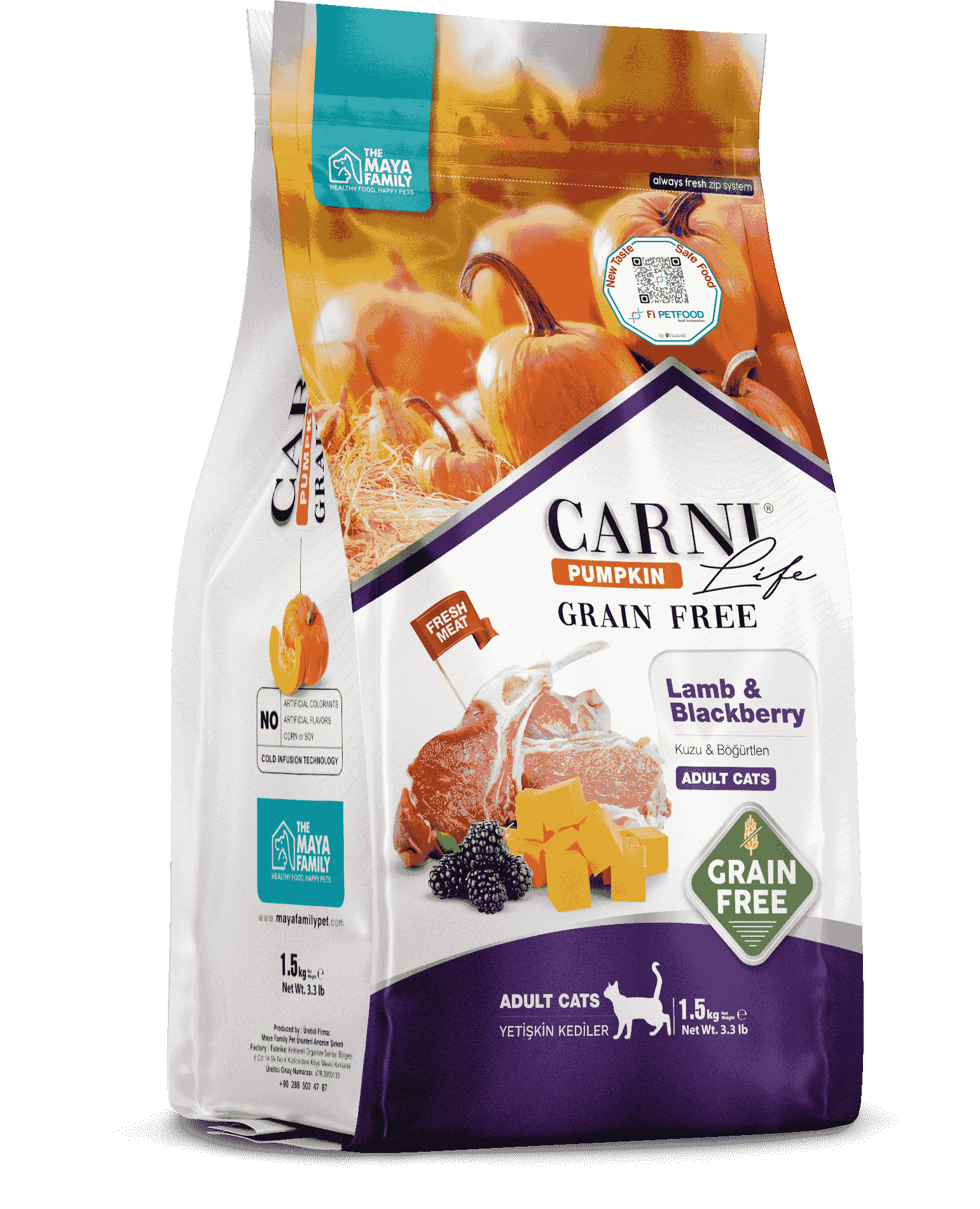 CARNI-LIFE PUMPKIN GRAIN FREE LAMB BLACKBERRY ADULT 