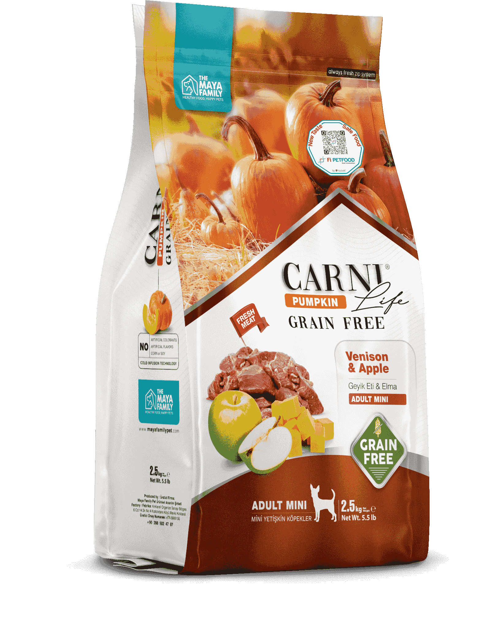 CARNI LIFE PUMPKIN TAHILSIZ KÖPEK GEYİK & ELMA YETİŞKİN MINI