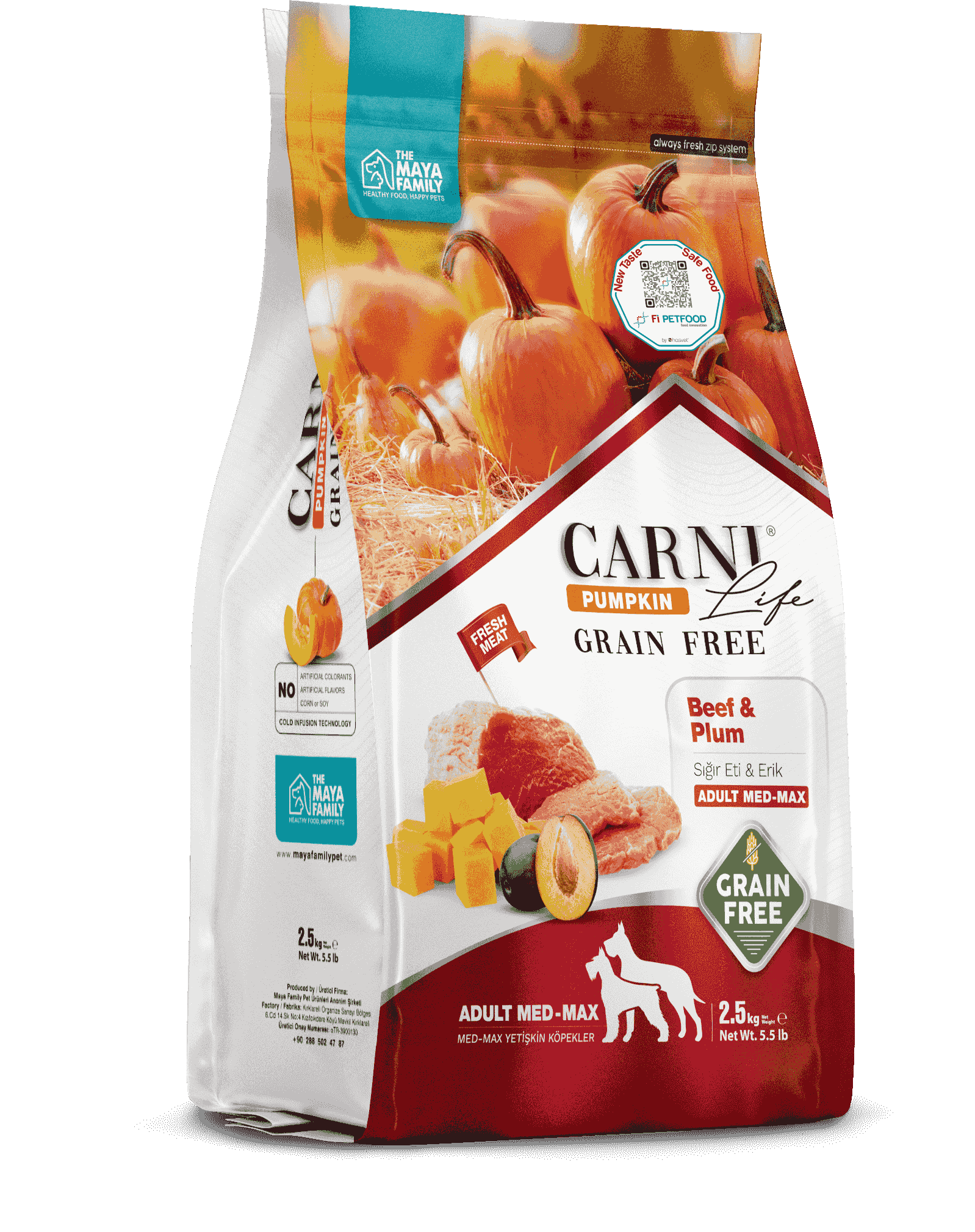CARNI LIFE PUMPKIN TAHILSIZ KÖPEK SIĞIR & ERİK MEDIUM & MAXI YETİŞKİN