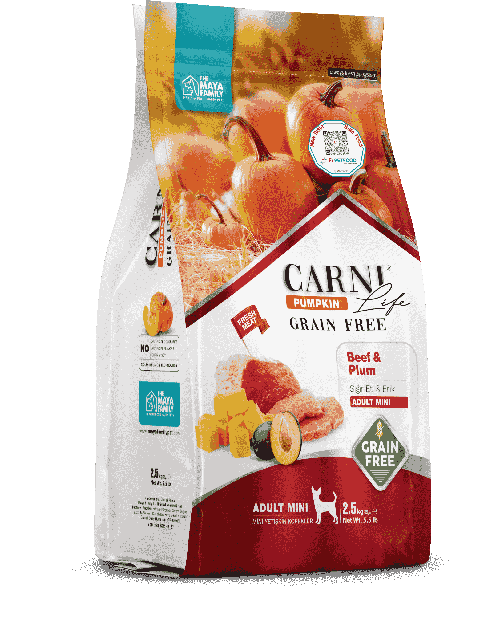 CARNI LIFE PUMPKIN TAHILSIZ KÖPEK SIĞIR & ERİK YETİŞKİN MINI