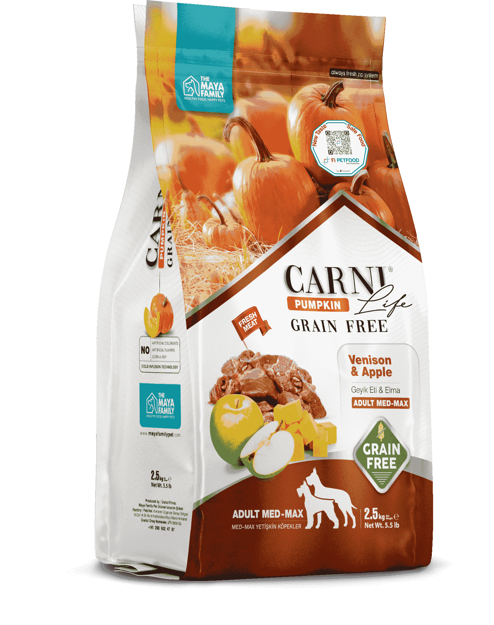 CARNI LIFE PUMPKIN TAHILSIZ KÖPEK VENISON APPLE MEDIUM & MAXI YETİŞKİN