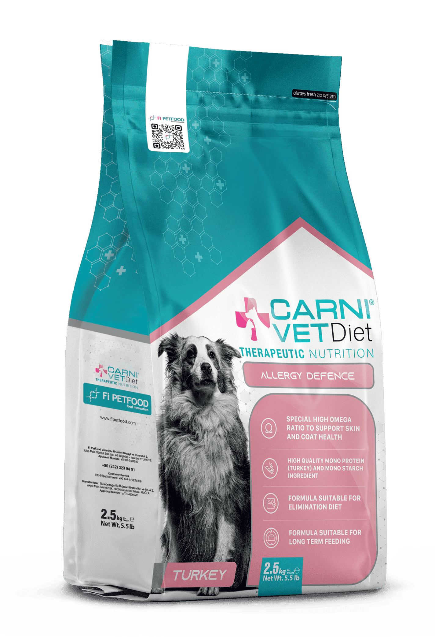 CARNI VET DIET DOG ALLERGY DEFENSE TURKEY ADULT